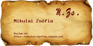 Mikulai Zsófia névjegykártya